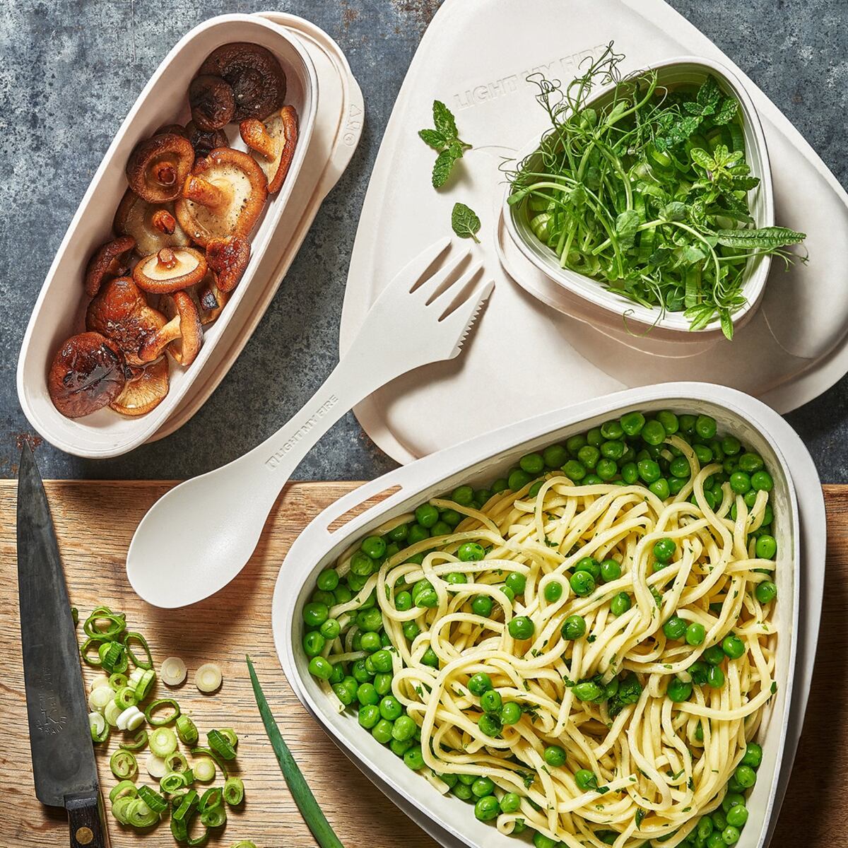 Light my fire Cestovní svačinová sada LunchKit 2.0 hazyblue