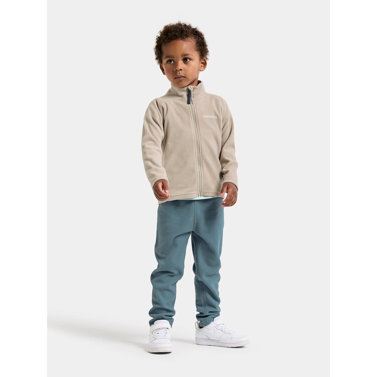 Didriksons Dětská fleecová mikina Monte beach beige