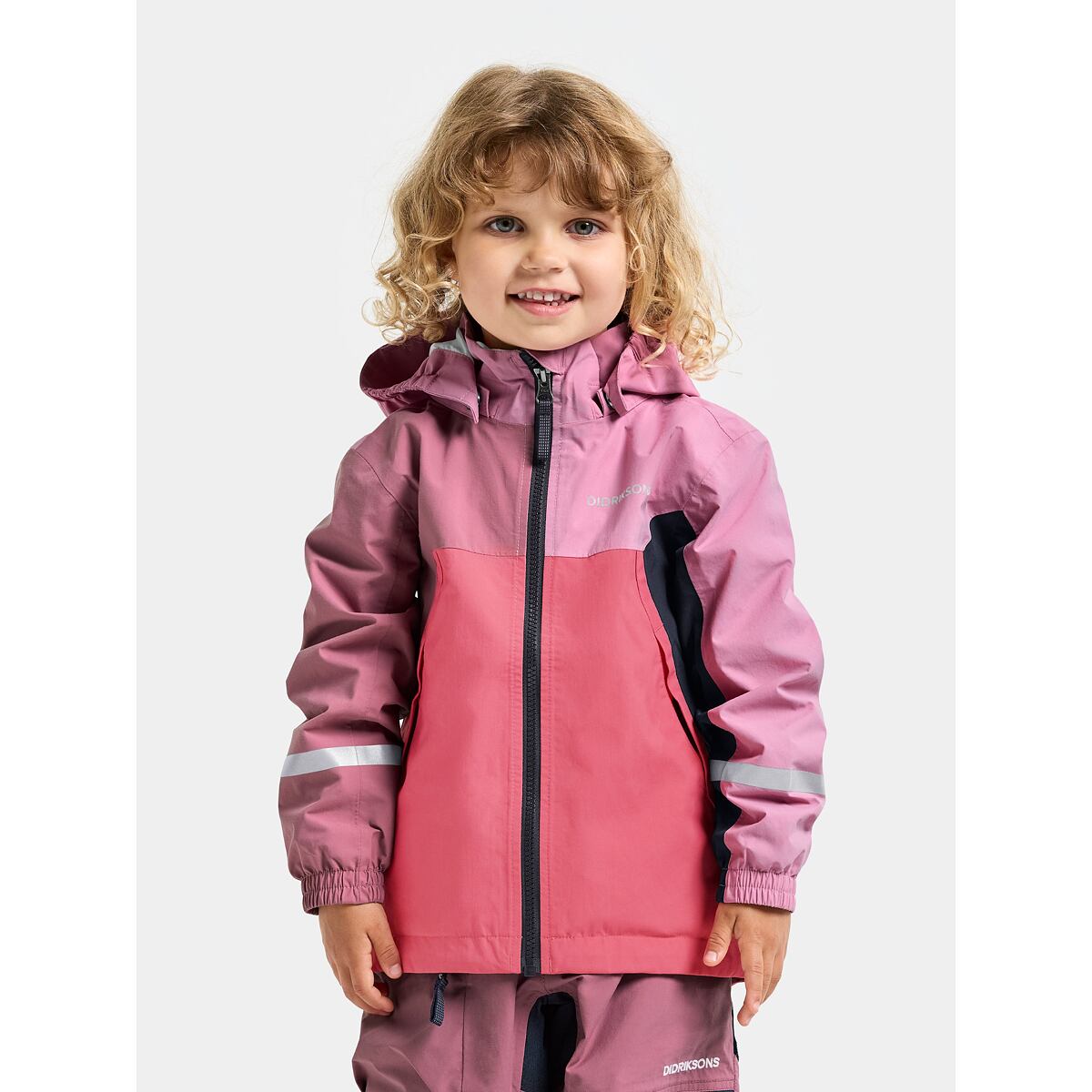 Didriksons Dětská nepromokavá bunda Pilvi heather pink - ROSTOUCÍ