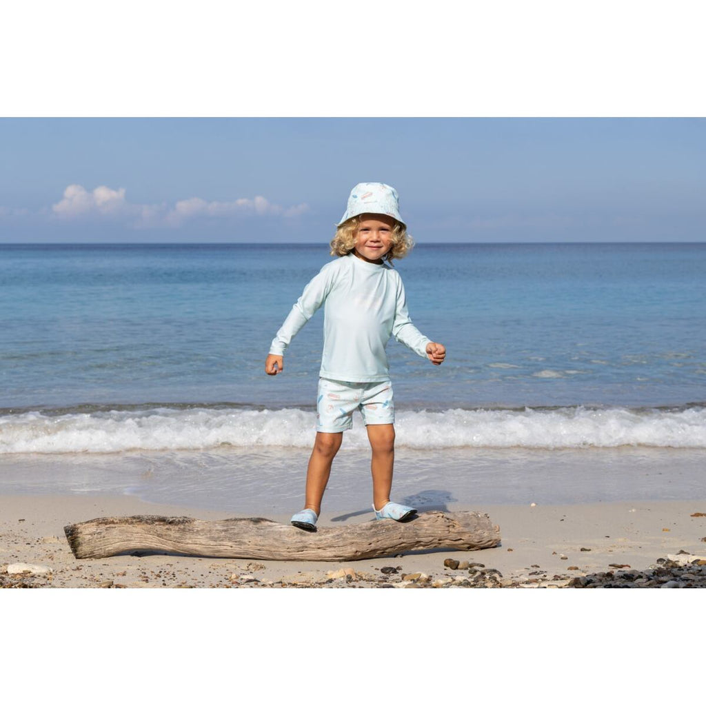 Playshoes Dětské UV tričko Surfbus mint green - dlouhý rukáv